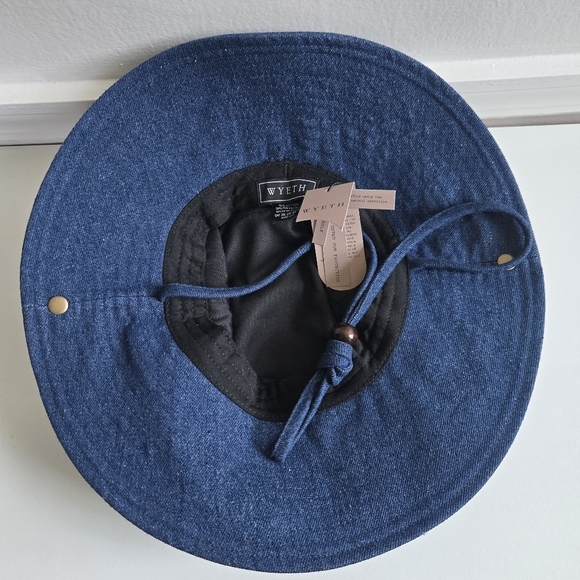 New Wyeth Birdie UPF 50 Sun Rated Packable Denim Strap Bucket Hat One Size NWT - Picture 10 of 12
